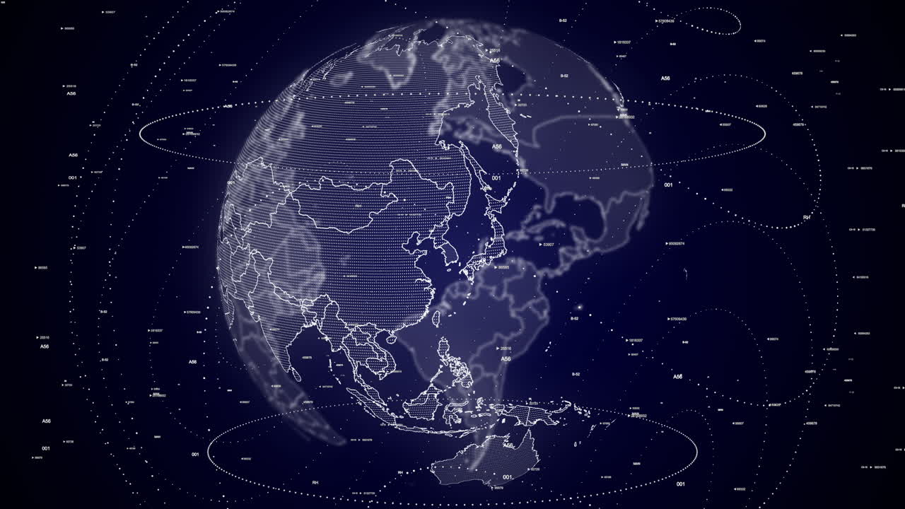 디지털 글로브 회전, 남한 국가를 확대
