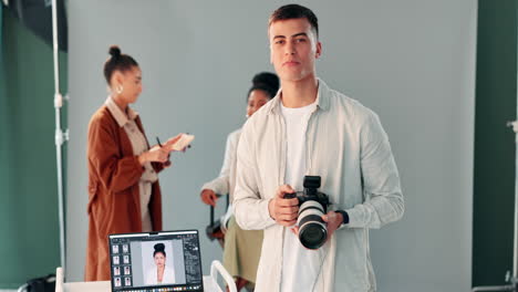 behind the scenes of a fashion photoshoot in a studio