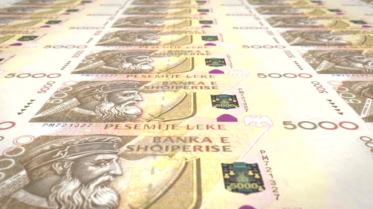 5천 알바니아 레크의 지폐, 롤링, 현금, 루프