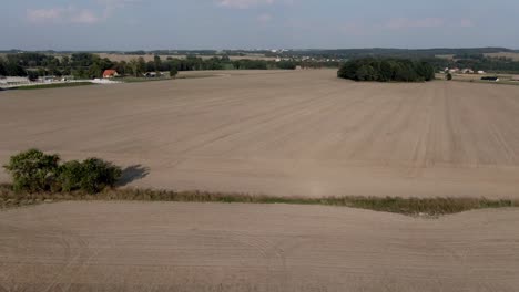 aerial of plowed empty field nature 4k
