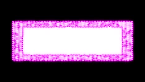 animación de cartelera con luz de neón púrpura