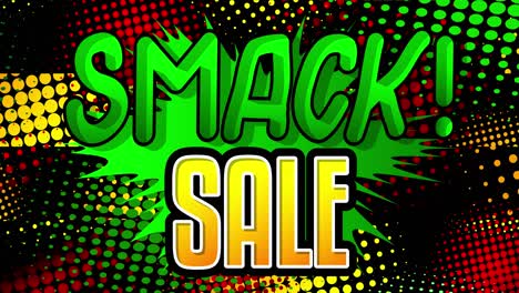animación de publicidad de venta de cómics. oferta especial, descuento, compras, concepto de negocio minorista de tiendas.