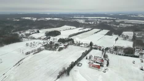 Aerial-view-of-agricultural-fields-in-a-harsh-winter-climate