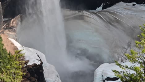 helmcken falls in its natural beauty: crystal clear footage from a tripod