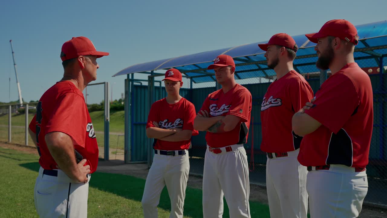 Riunione della squadra di baseball