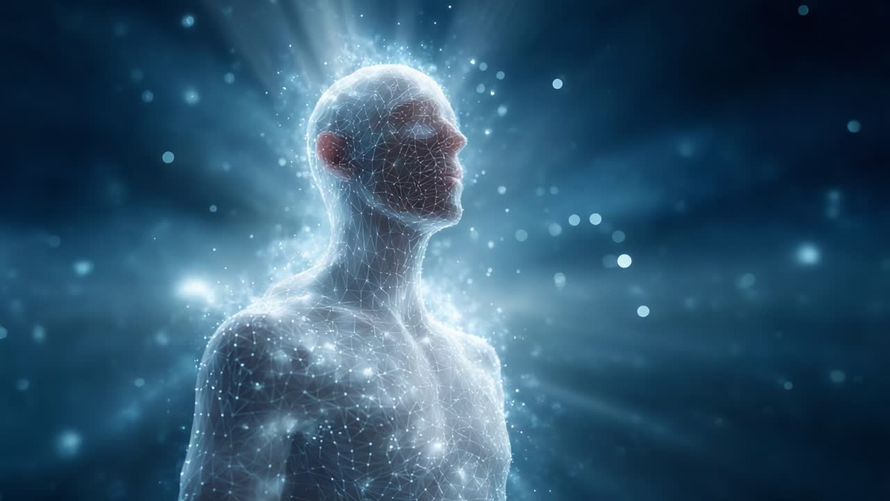 Transcendent Human Essence: A Journey Through Cosmic Light and Energy, Capturing the Unseen Connection Between Humanity and the Universe's Infinite Patterns