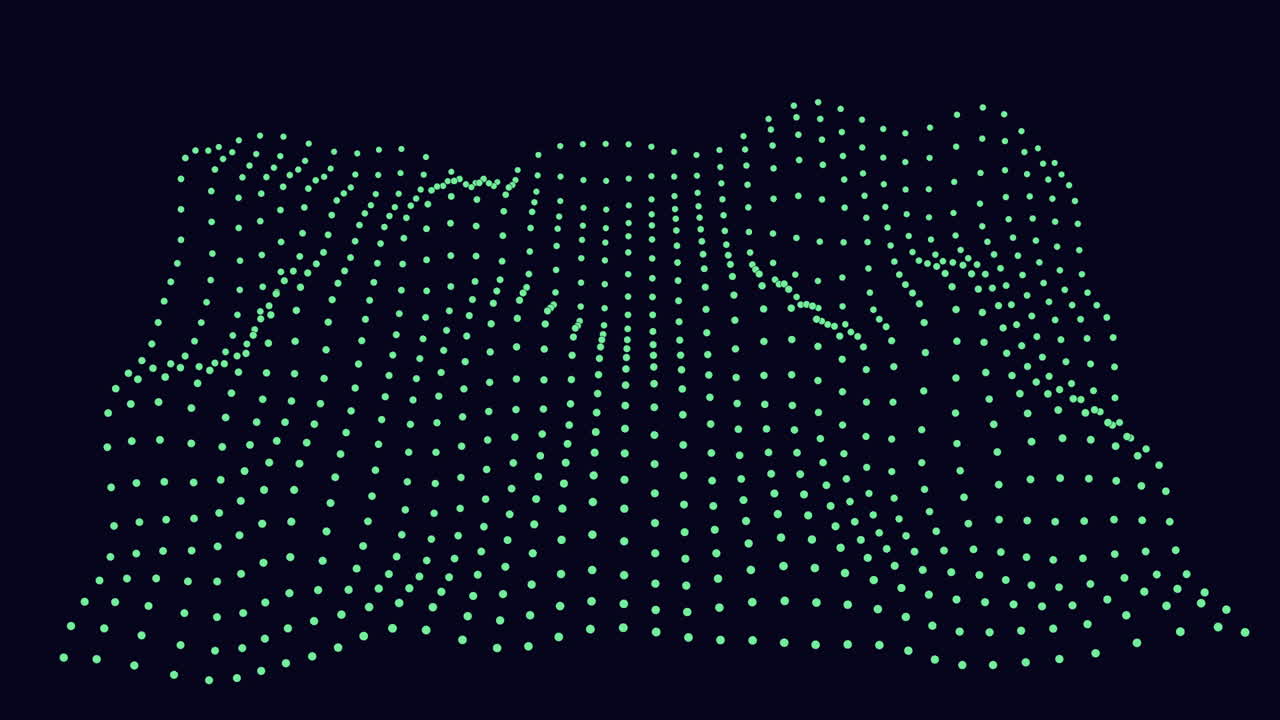 Majestic mountain range stunning 3d rendering with depth and intriguing dots