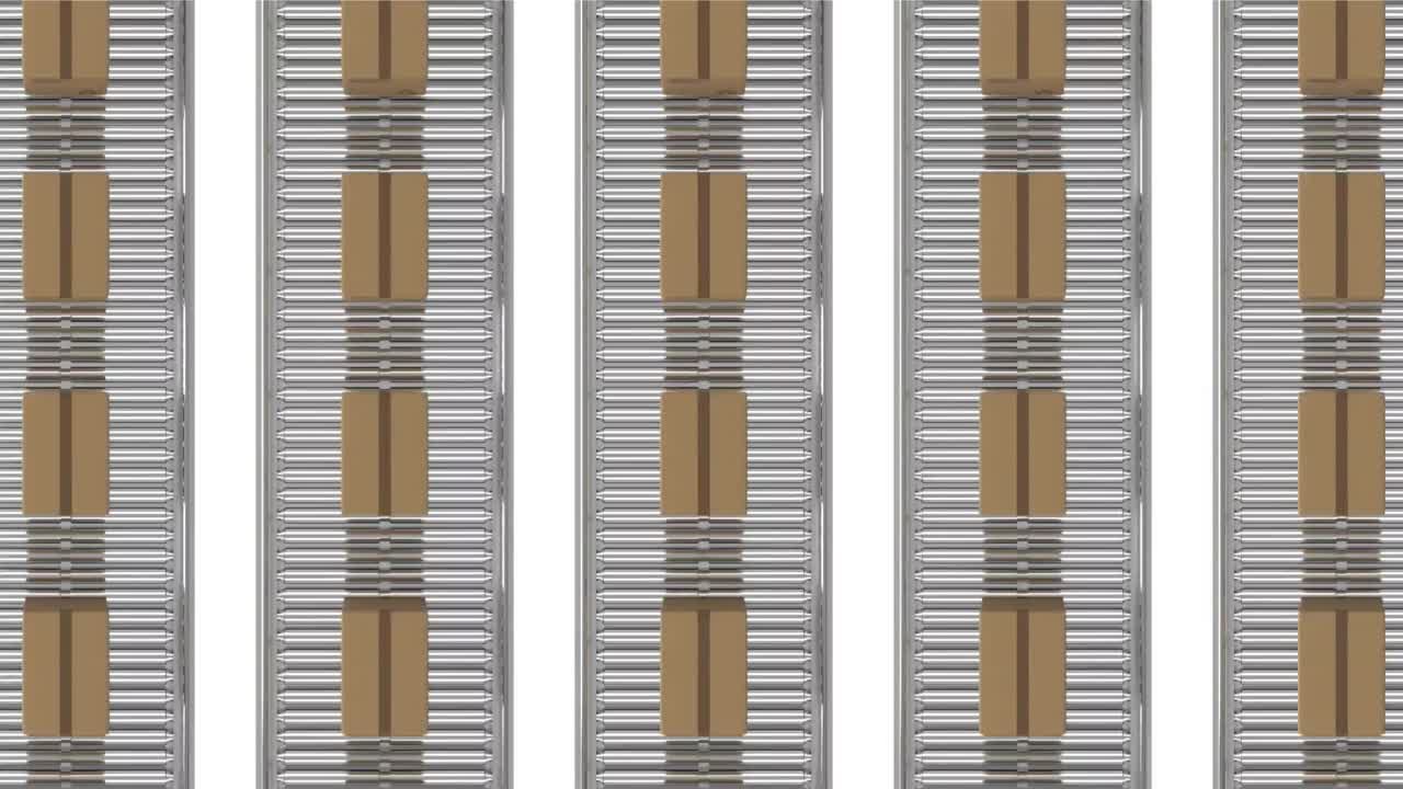 컨베이어 벨트 에 있는 패키지