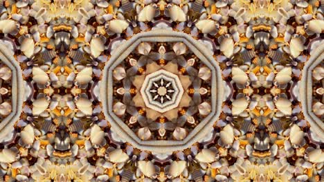 abstract fractal flower pattern, kaleidoscope background, mandala ornament flower loop video.