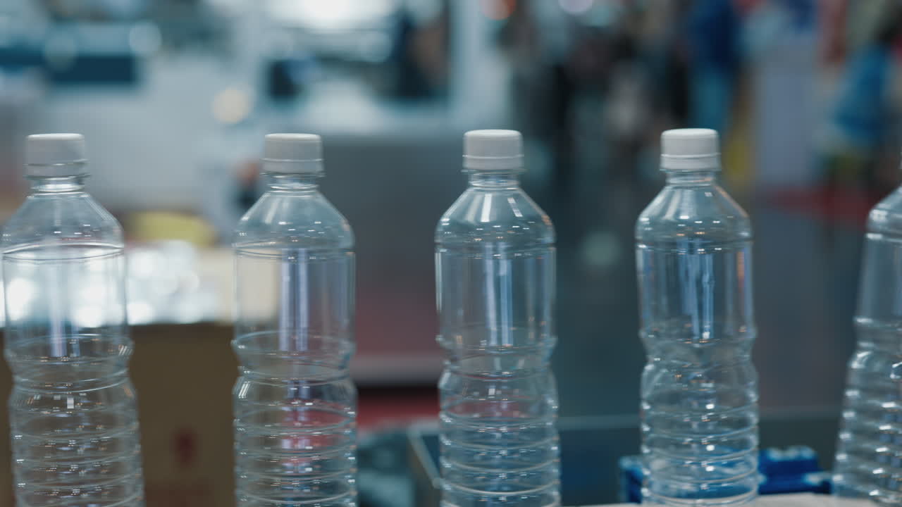 Plastic Water Bottles Display