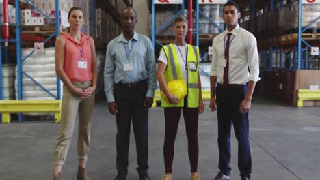 portrait of warehouse workers 4k