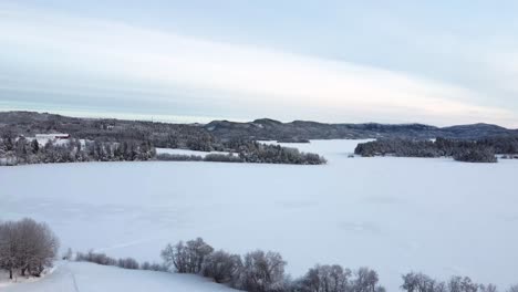 Durchqueren-Sie-Den-Bezaubernden,-Schneebedeckten-Wald,-In-Dem-Jeder-Ast-Zart-Mit-Einer-Unberührten-Schneeschicht-Geschmückt-Ist-Und-Eine-Magische-Atmosphäre-Schafft,-Die-Sie-In-Ein-Reich-Der-Ruhe-Entführt