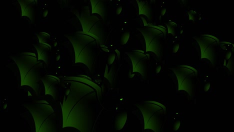 halloween bat - halloween concept - bats flapping their wings upwards -  loopable - hundreds of bat rush upwards - halloween - halloween flying bats endless loop - bat loopable - black background - green color - а flock of bats