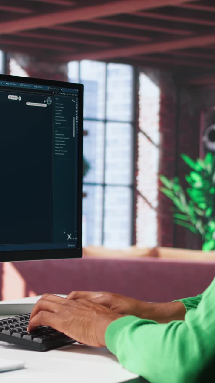 Vertical Video Digital editor uses AI powered text to video generator to create content