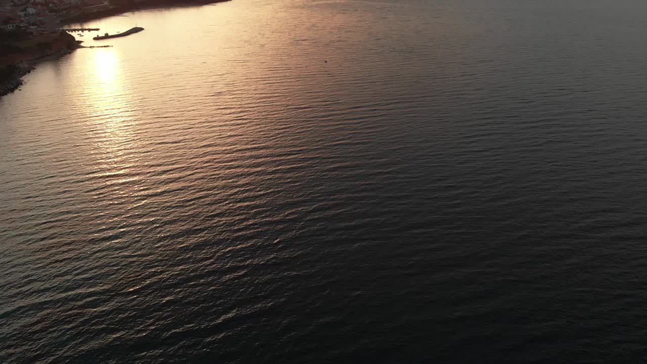 Beautiful sunset on the coast of Halkidiki,Greece