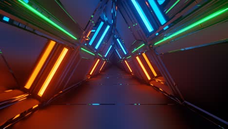 Triángulo-Futurista-Vj-Imágenes-De-Túnel-Sin-Costuras,-Representación-3d