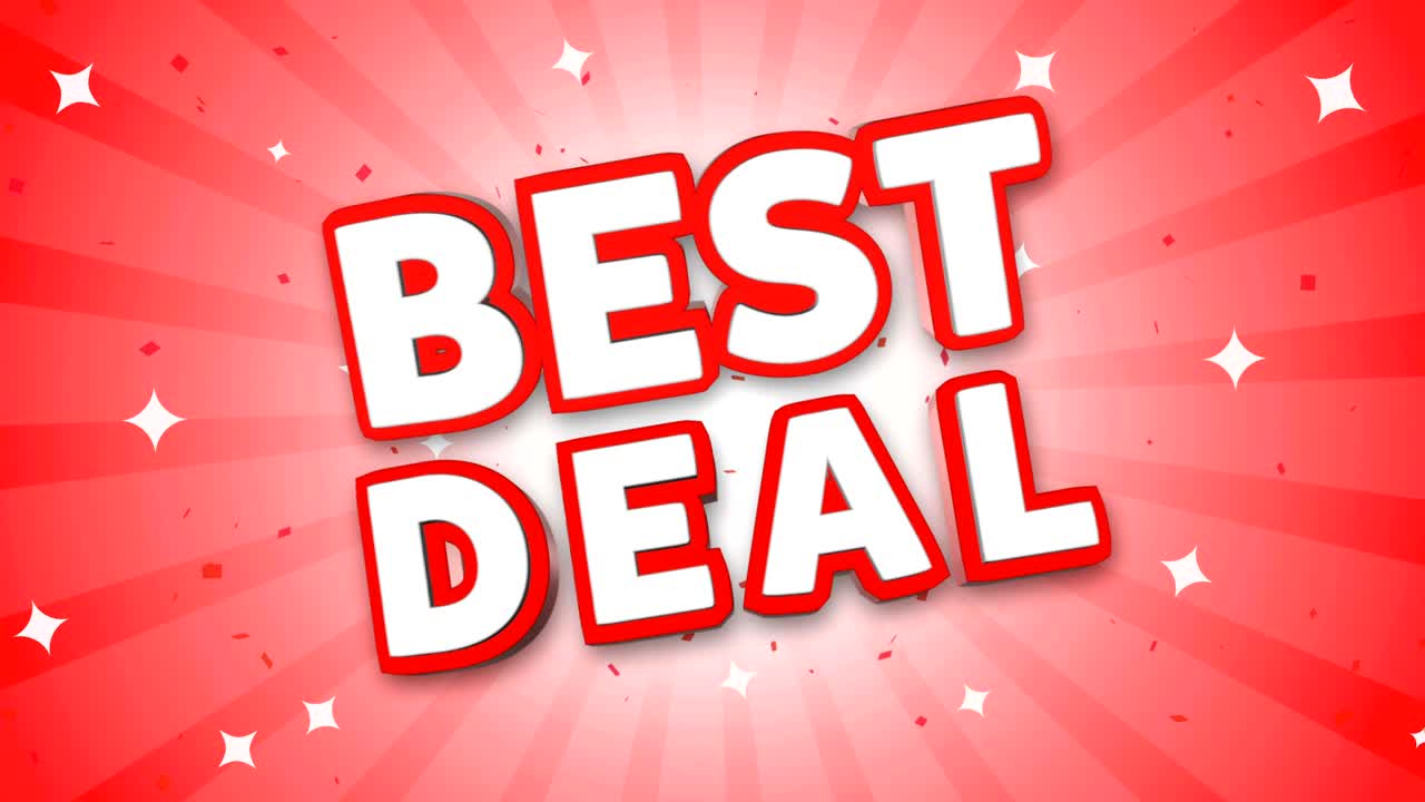 el mejor texto 3d en fondo de confeti que cae.