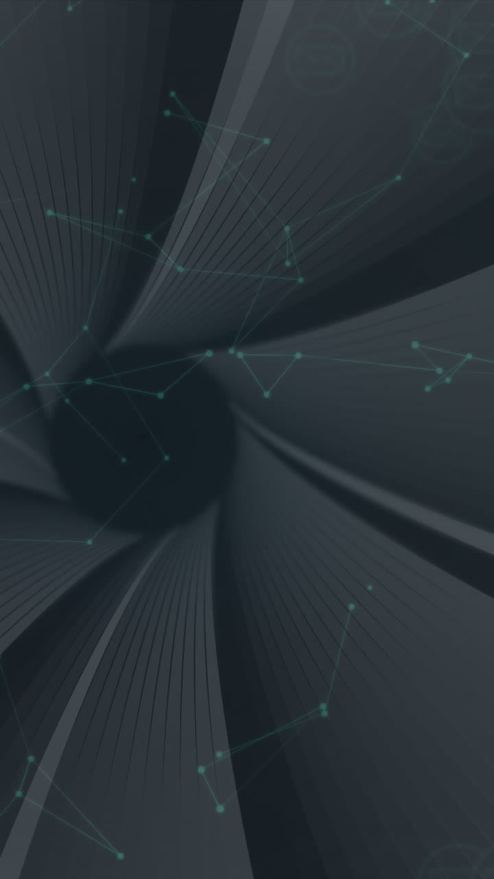 Animation of iris and connections on black background