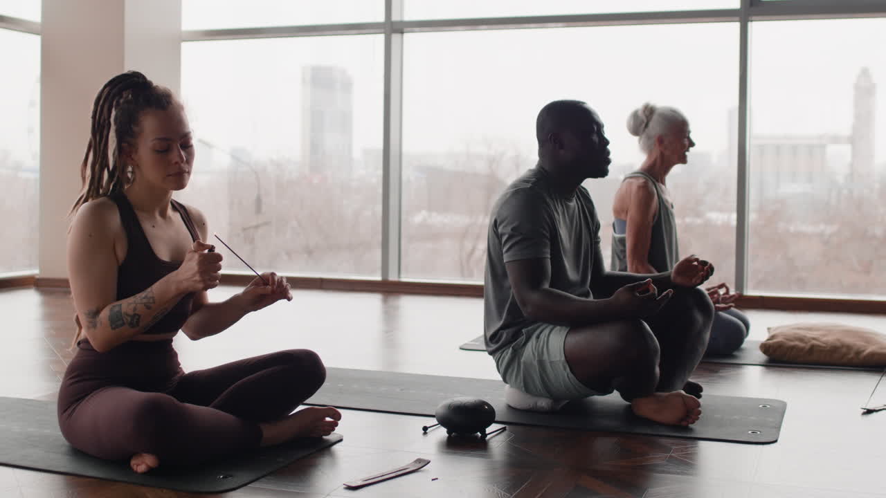 Group Meditation and Yoga Session