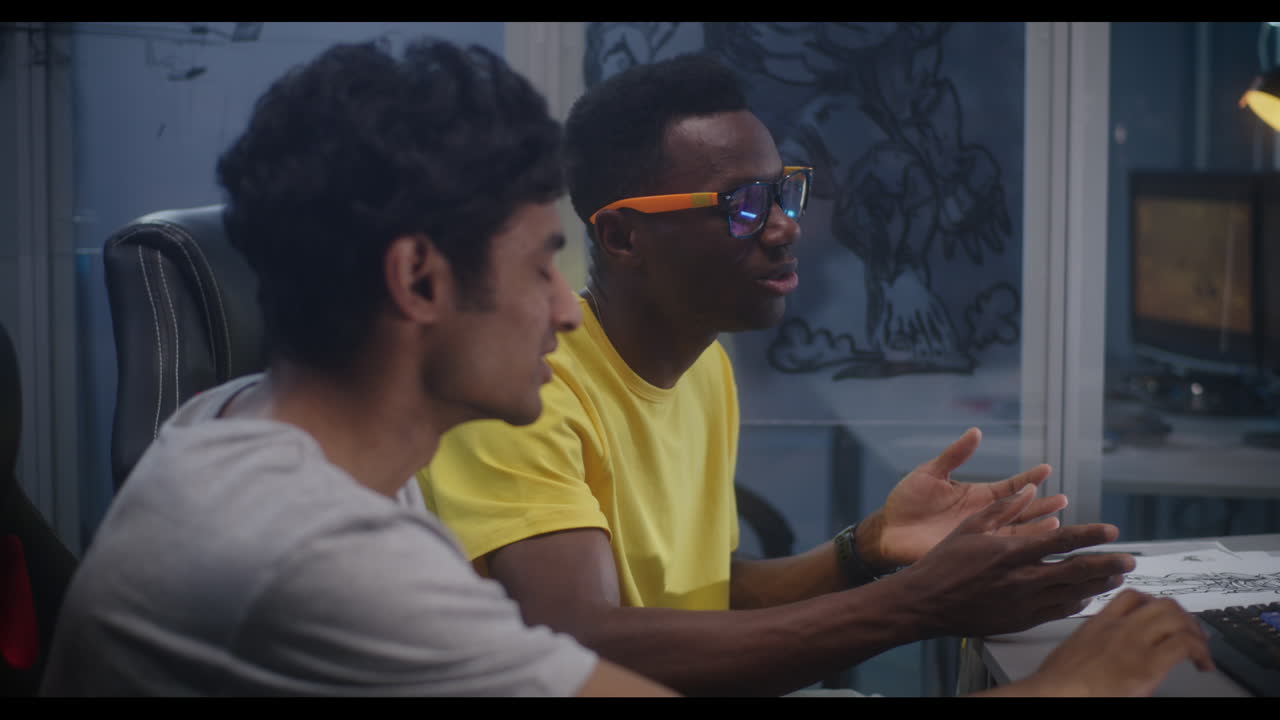 Two Designers Collaborating on a Project