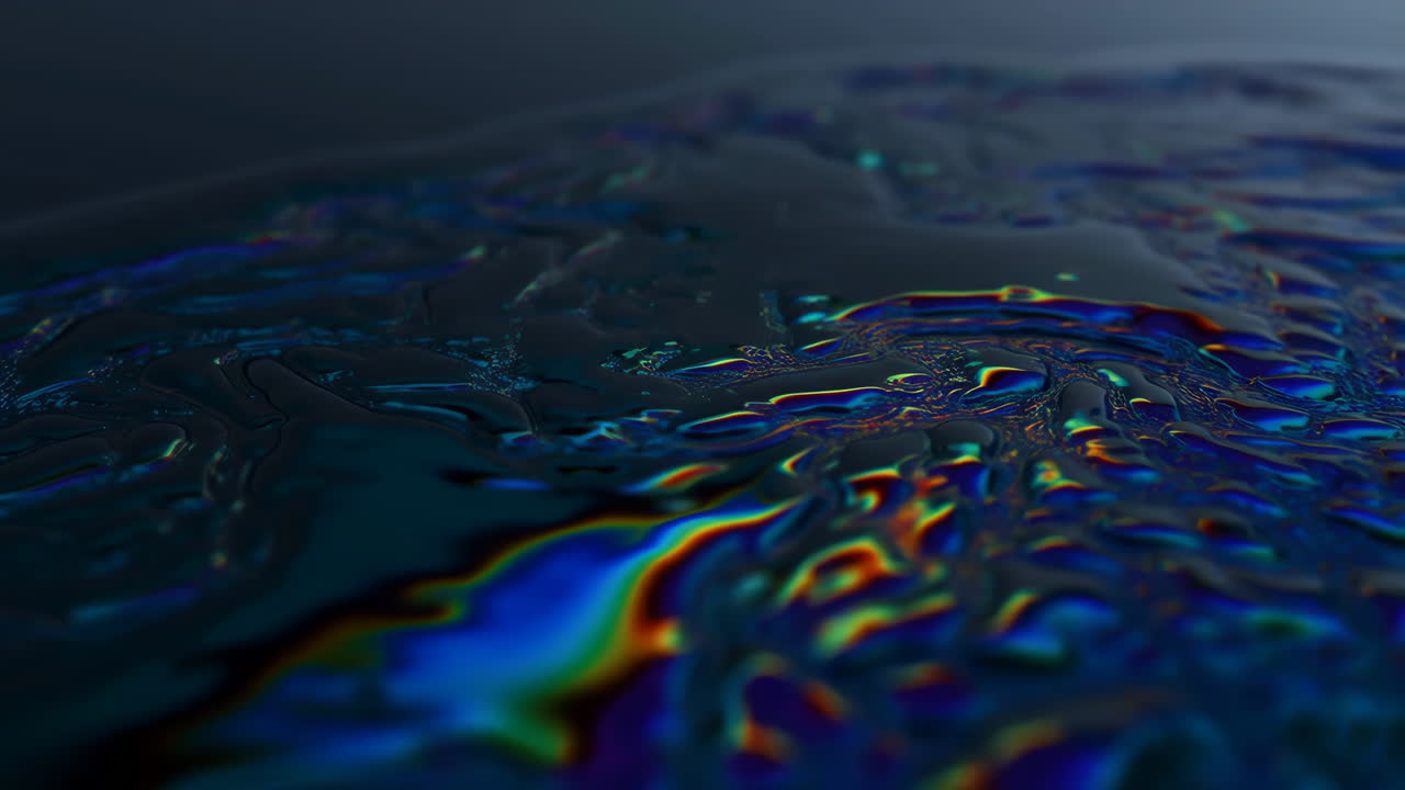 Abstract iridescent liquid surface