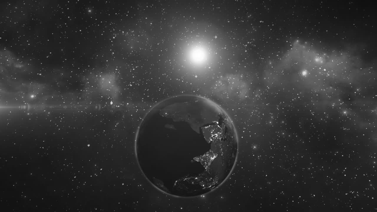 planeta tierra girando en el espacio estrellas galaxia universo ciencia mundo mundo realista vía láctea