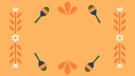 an animation of a flat instagram posts collection for mexico independence celebration