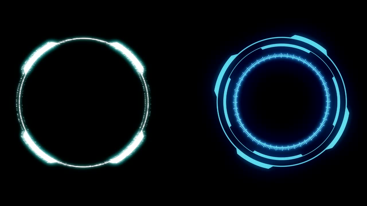 hud círculos virtuales futuristas elemento de giro.