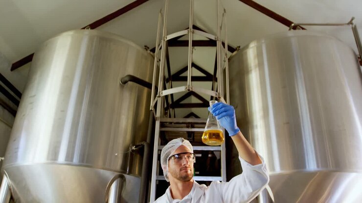 Brewer testing beer 4k