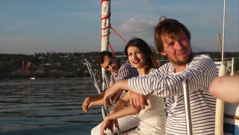 Friends Enjoying a Yacht Trip