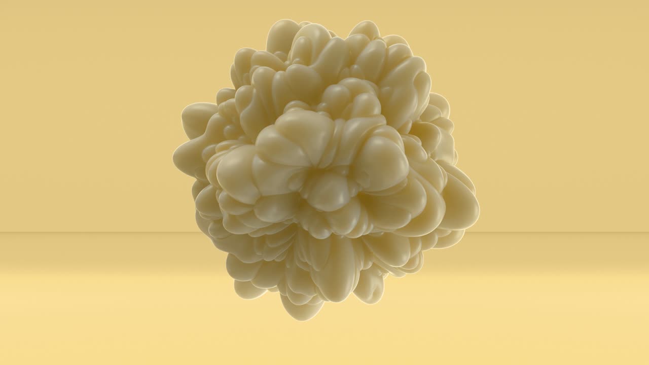 3d Looped abstract sphere with bulging. Wavy surface with ripples. Trendy monochrome texture, isolated ball with convexity, cell motion graphic design, animated elastic texture.