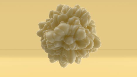 esfera abstracta en bucle 3d con abultamiento. superficie ondulada con ondas. textura monocromática de moda, bola aislada con convexidad, diseño gráfico de movimiento celular, textura elástica animada.