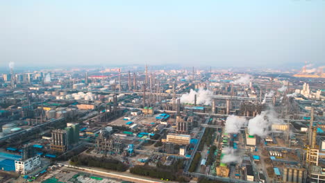 chemical production in industrial chemical park biomass and coal fuel power station, modern green power electricity manufacture station