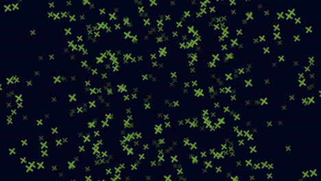 symmetrical green crosses on black background form intricate pattern