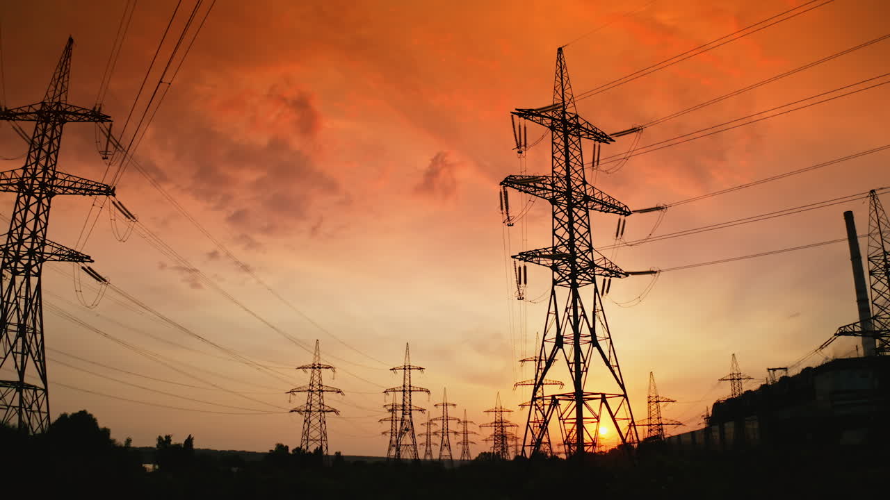 Transmission electricity steel pylon tower