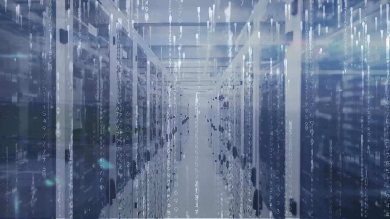 Animation of data processing over computer servers