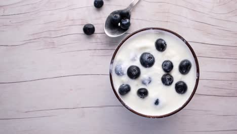 yogurt with blueberries