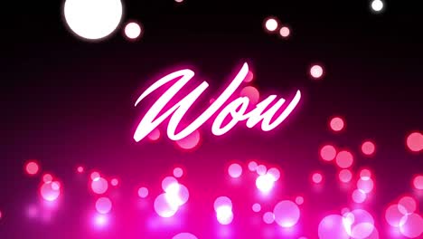 animación de la palabra wow en la pantalla de un videojuego de computadora