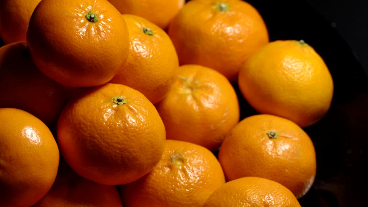 el fondo de las mandarinas frescas