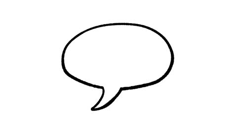 speech bubble doodle, hand drawn stop motion animation on white and black backgrounds