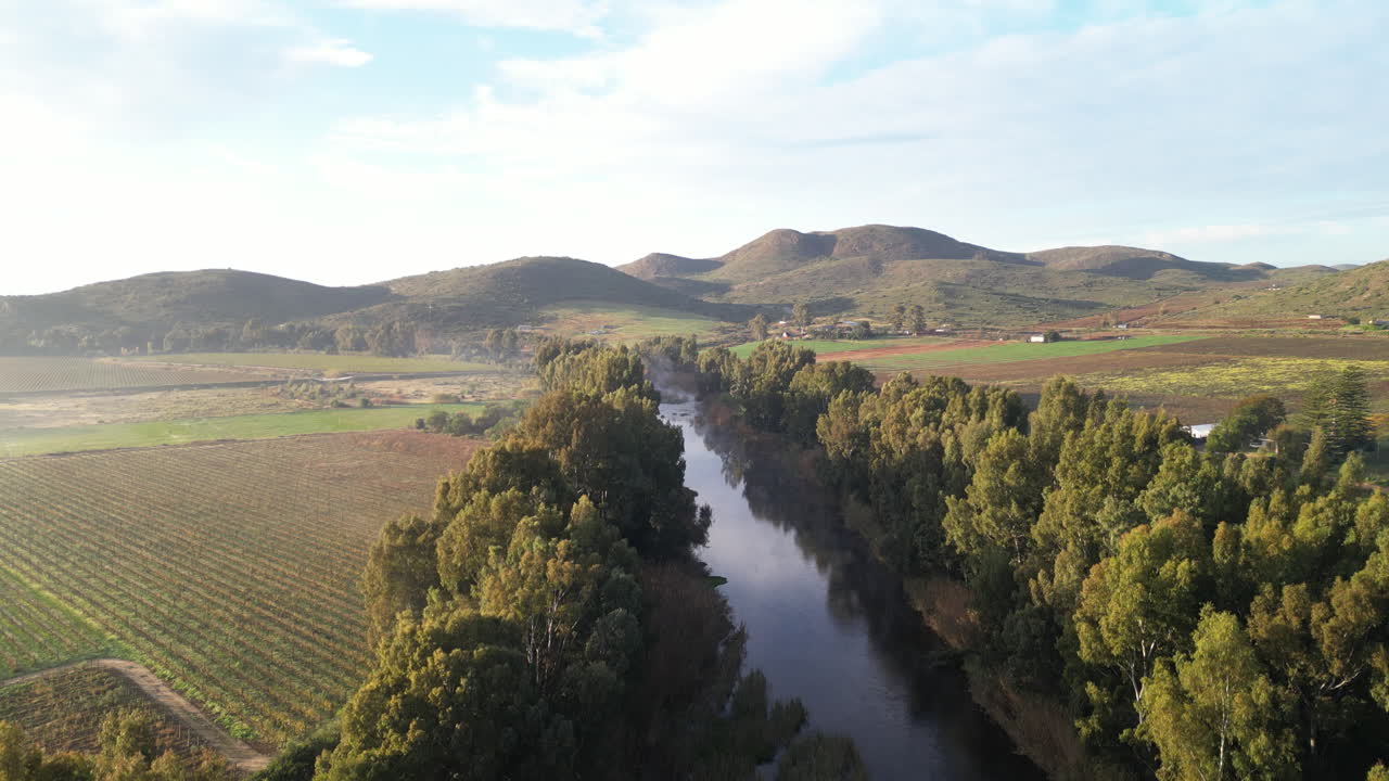 Paesaggio, fiume e alberi e natura