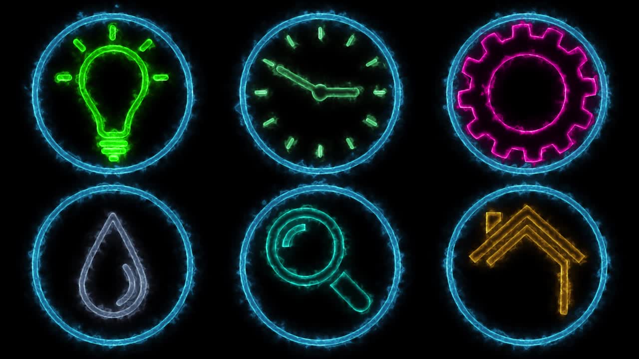 popular network icons animation