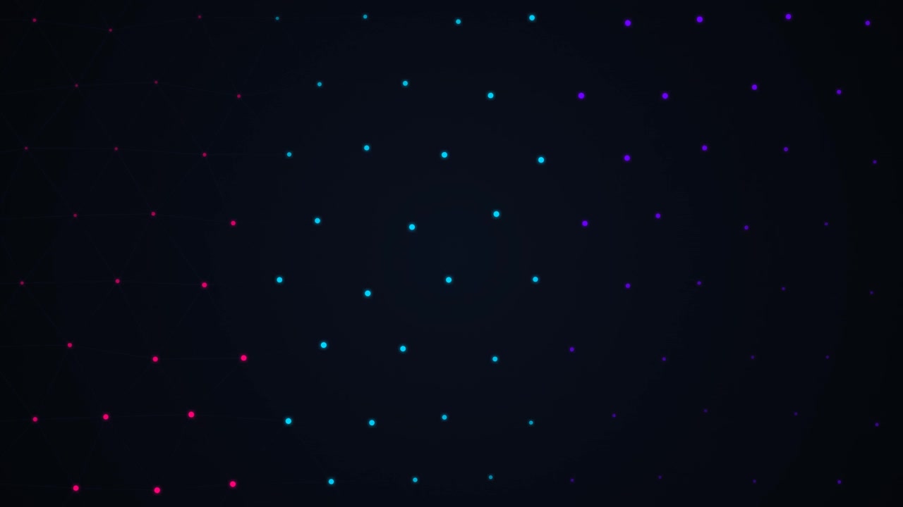 Abstract Digital Network Background with Shifting Gradient Dots