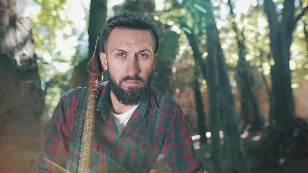 Lumberjack in Forest