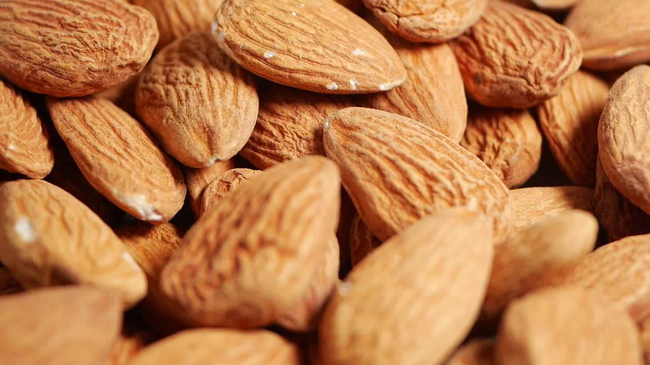 primer plano de las almendras