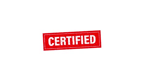 certified red business template. logo design. motion graphics.