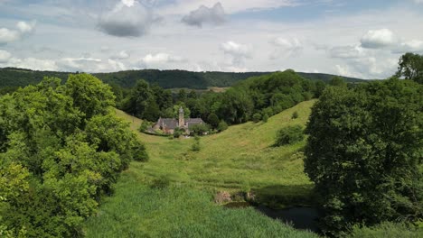 beautiful home in bakewell - drone approach, the peak district, derbyshire, uk