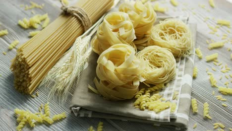 uncooked pasta of different sort