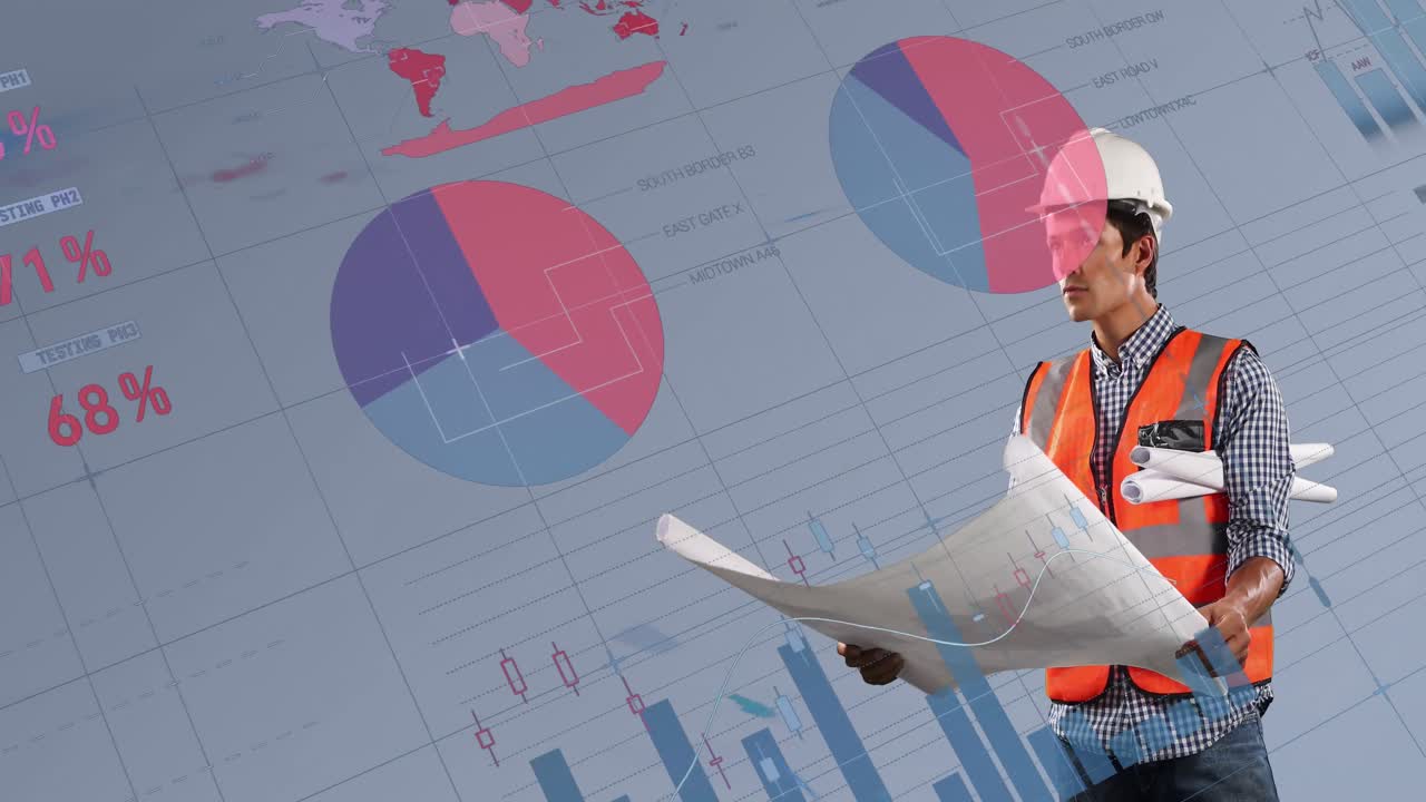 arquitecto masculino que tiene planes contra el procesamiento de datos estadísticos