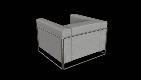 modern gray fabric armchair